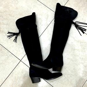 Frye CLARA Black Suede Boots 6 6M